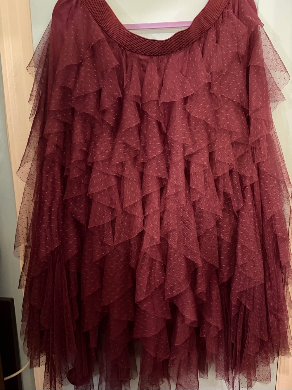 Chéri Ruffled Tulle Midi Skirt by Anthropologie